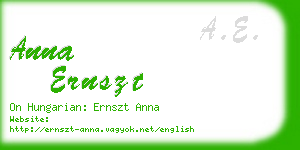 anna ernszt business card